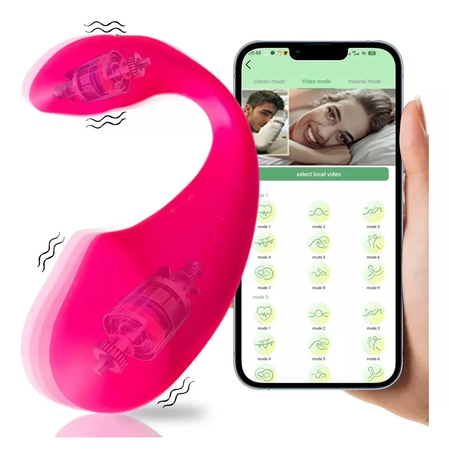 Rechargeable Fuchsia Vibrator With App