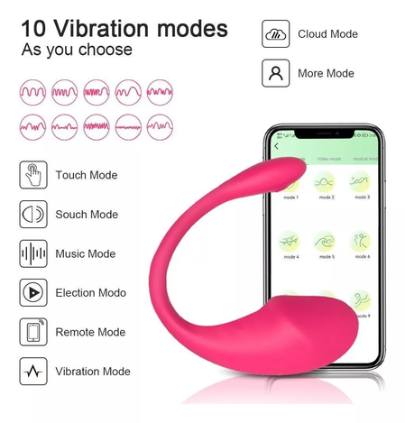 Rechargeable Fuchsia Vibrator With App